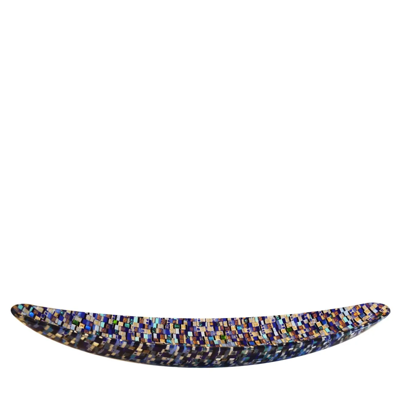 VéVé Glass Centrotavola in vetro di Murano blu Gondola Sunshine di Andrea Orso