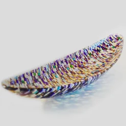 VéVé Glass Centrotavola in vetro di Murano blu Gondola Sunshine di Andrea Orso