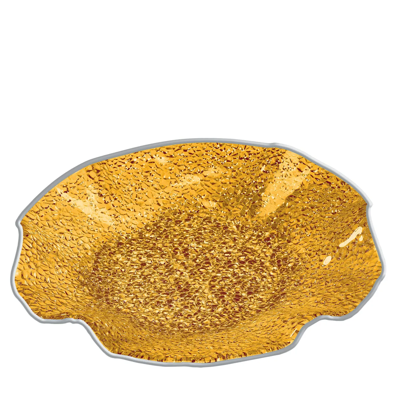 IVV Centrotavola in Vetro Oro a Scallop Lirica