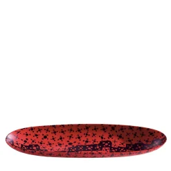 Venini Centrotavola ovale Murrine Opache di Carlo Scarpa in rosso