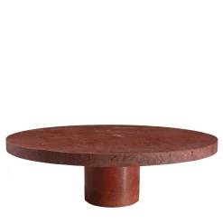 MMairo Centrotavola Piccolo in Travertino Rosso Inside Out di Karen Chekerdjian