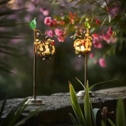 Edi Chirumbolo Centrotavola portacandele decorativo in legno con bacche e foglie in vetro N.3