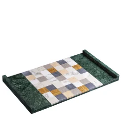 Tao_H Centrotavola rettangolare in marmo multicolore Sette Per Sette