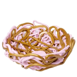 Corsi Design Factory Centrotavola Tutti Frutti II Special Basket Rosa e Oro Grande di Gaetano Pesce