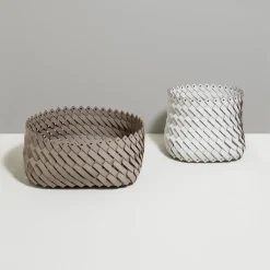 Pinetti Cestino Almeria grande quadrato marrone