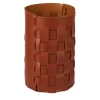 ADJ Style Cestino Bottega in pelle Bordeaux e Cognac