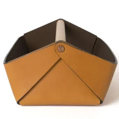 Oscar Maschera Cestino grande ocra Gino di Cristian Loddo