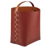 ADJ Style Cestino Helena in pelle Bordeaux e Cognac