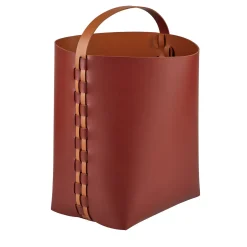 ADJ Style Cestino Helena in pelle Bordeaux e Cognac