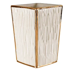Villari CESTINO IN BAMBÙ - BIANCO E ORO