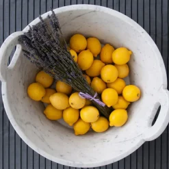 FiammettaV Home Collection Cestino in marmo bianco di Carrara