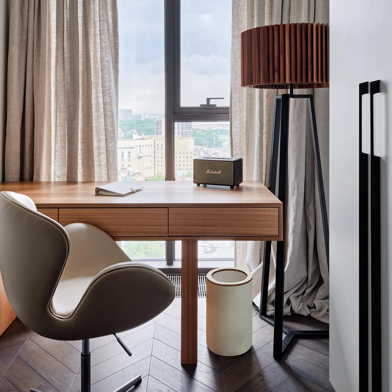 ADJ Style Cestino In Pelle Bianca