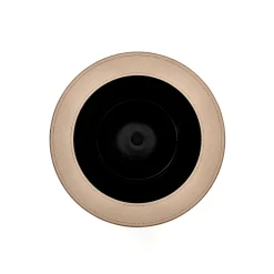 Pinetti Cestino per la carta in pelle Taupe Malaga con coperchio