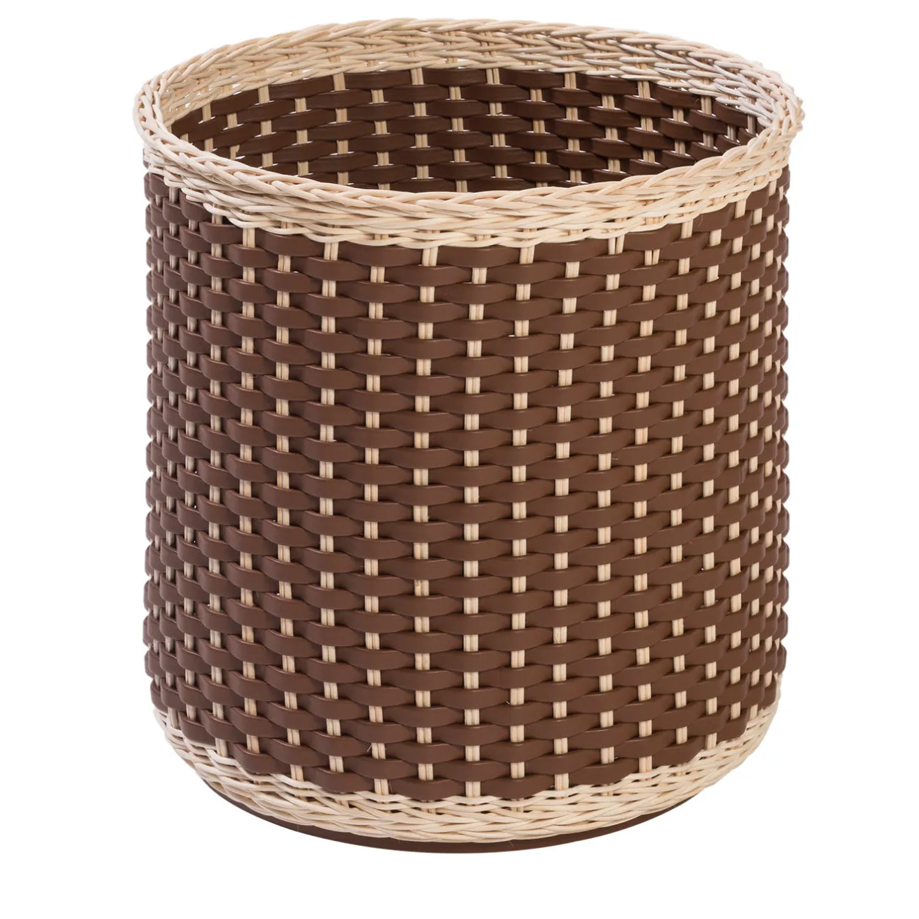 Giobagnara Cesto portaoggetti Monet in pelle e rattan