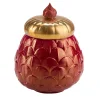 Villari CHARLOTTE PAVONE COPRICANDELA - ROSSO