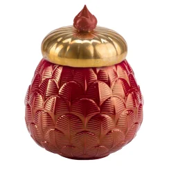 Villari CHARLOTTE PAVONE COPRICANDELA - ROSSO