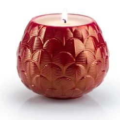 Villari CHARLOTTE PAVONE COPRICANDELA - ROSSO