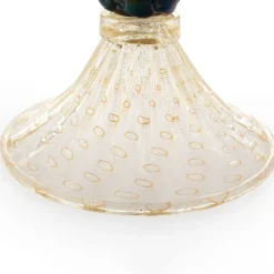 Officine di Murano 1295 Ciotola con piede in oro 24 carati e nero
