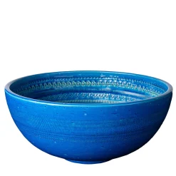 Bitossi Ceramiche Ciotola Decorativa Bolo Blu di Aldo Londi