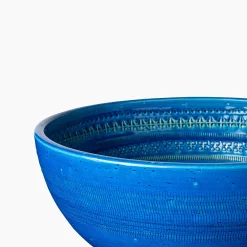 Bitossi Ceramiche Ciotola Decorativa Bolo Blu di Aldo Londi