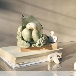 Coki Ciotola decorativa in vetro salvia scultorea Catharsis