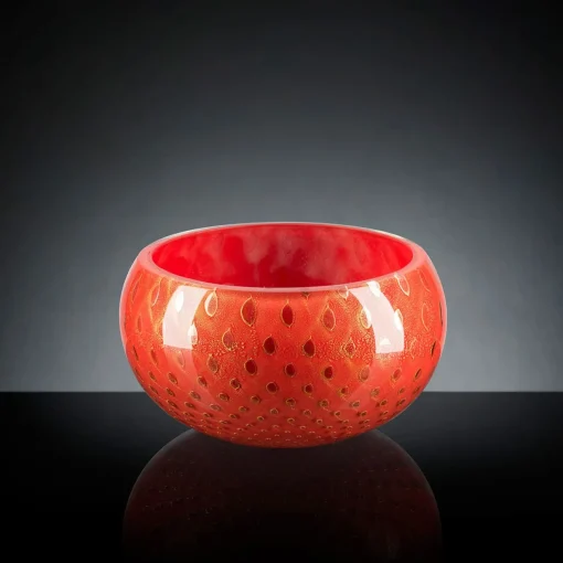 VGnewtrend Ciotola decorativa Mocenigo oro e rosso