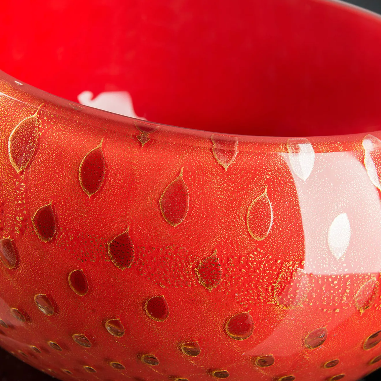 VGnewtrend Ciotola decorativa Mocenigo oro e rosso
