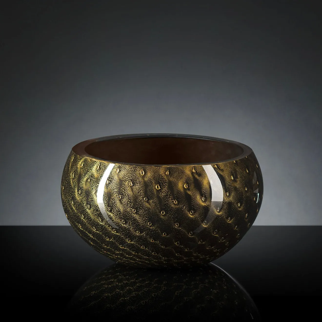 VGnewtrend Ciotola decorativa Mocenigo oro e nero