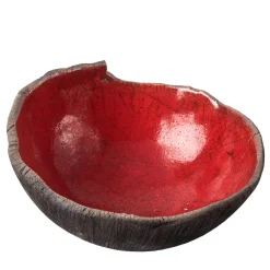 Design Center 1991 Ciotola Decorativa Rosso Di Sera In Ceramica Rossa Di Nino Basso #2