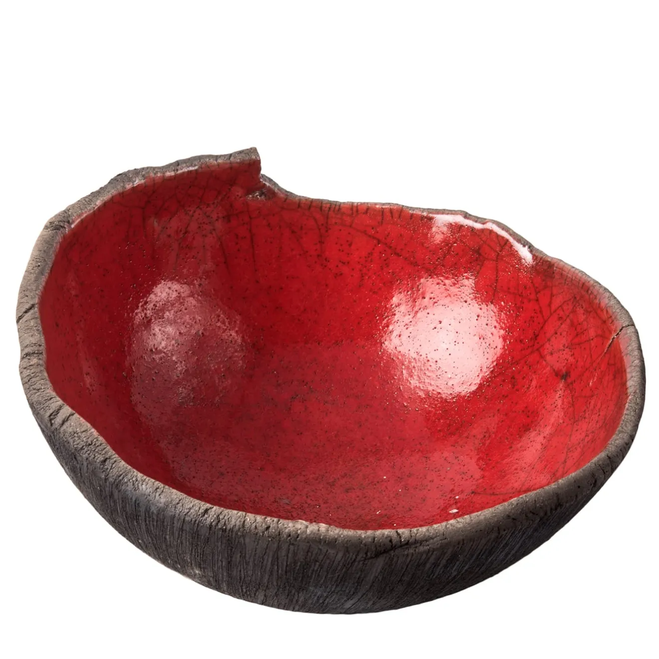 Design Center 1991 Ciotola Decorativa Rosso Di Sera In Ceramica Rossa Di Nino Basso #2