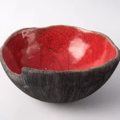 Design Center 1991 Ciotola Decorativa Rosso Di Sera In Ceramica Rossa Di Nino Basso #2
