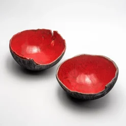 Design Center 1991 Ciotola Decorativa Rosso Di Sera In Ceramica Rossa Di Nino Basso #2