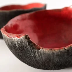 Design Center 1991 Ciotola Decorativa Rosso Di Sera In Ceramica Rossa Di Nino Basso #2