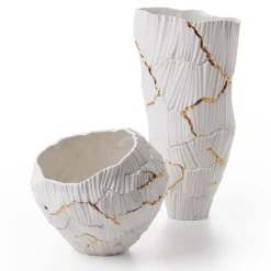 Fos Ceramiche Ciotola decorativa Zefiro Gold Cracks