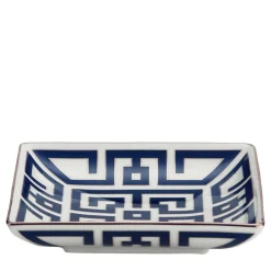 GINORI 1735 Ciotola quadrata Labirinto Sapphire