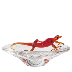 VGnewtrend Ciotola rotonda con geco rosso