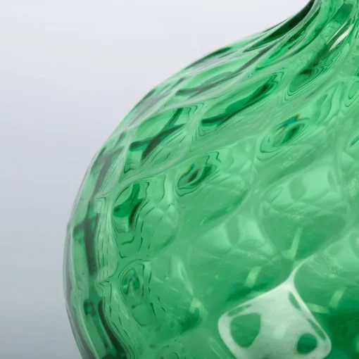 Officine di Murano 1295 Cipolla Balloton Vaso verde con bordo blu