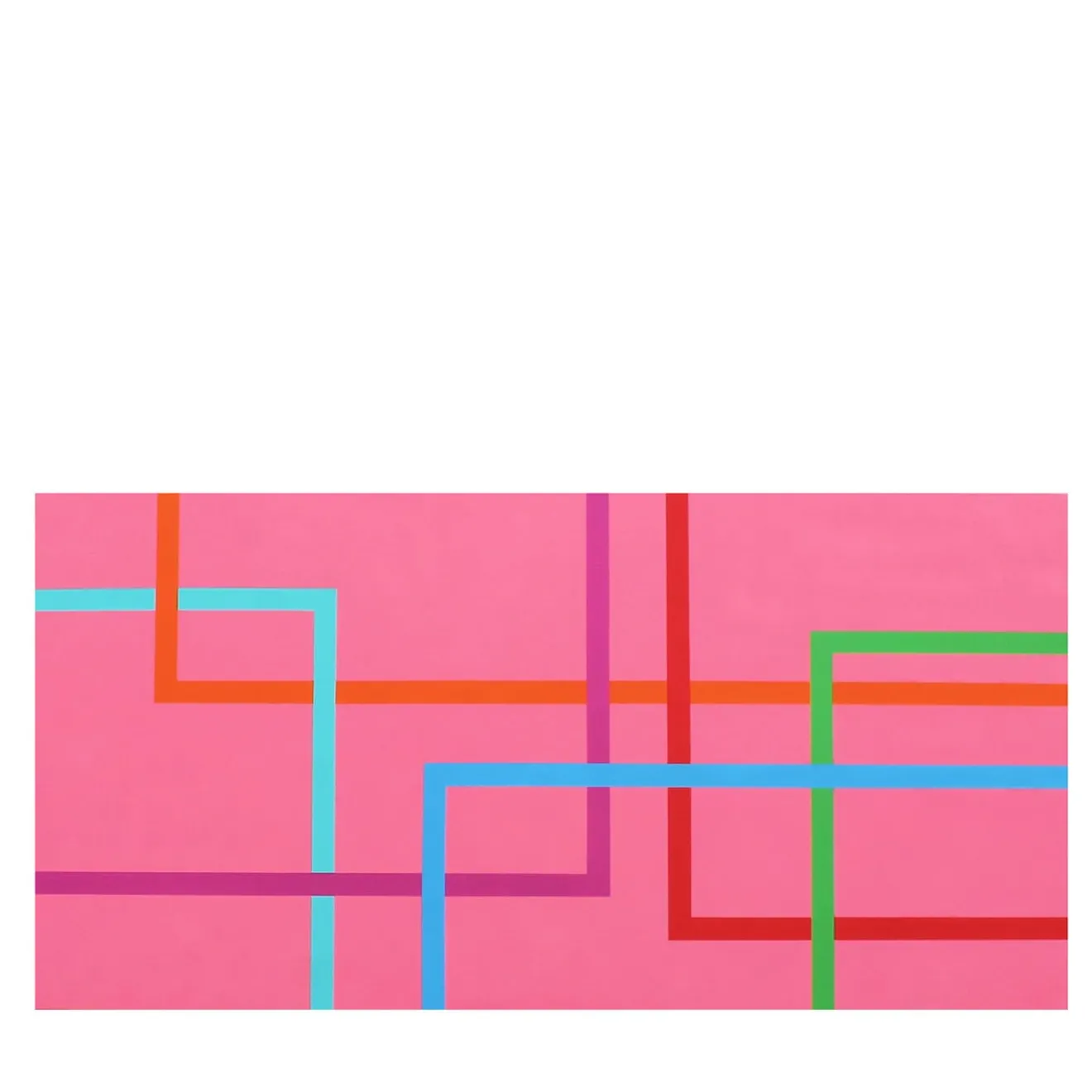 Le Meduse Color Spaces In Fondo è Rosa Pittura acrilica su tela