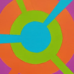 Le Meduse Color Spaces Mandala Pittura acrilica polimaterica su tela