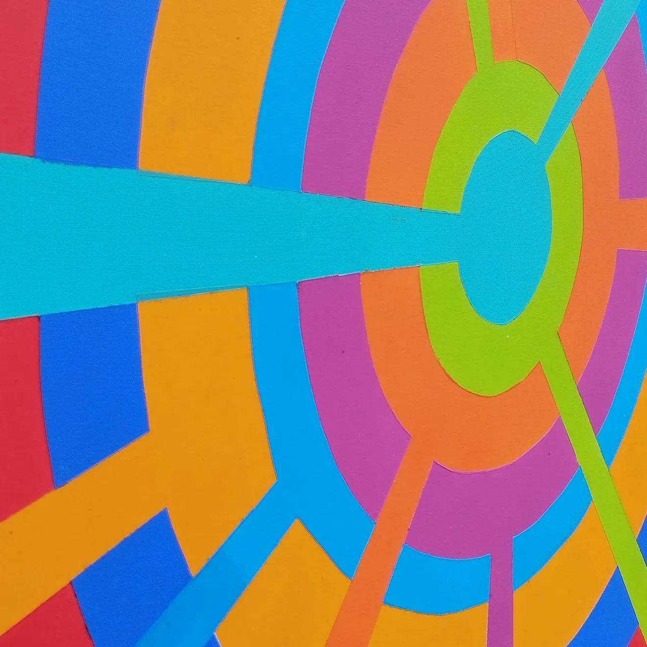 Le Meduse Color Spaces Mandala Pittura acrilica polimaterica su tela