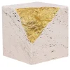 Alimonti Milano Colpo Da Maestro Ostuni Scultura cubica in travertino foglia oro
