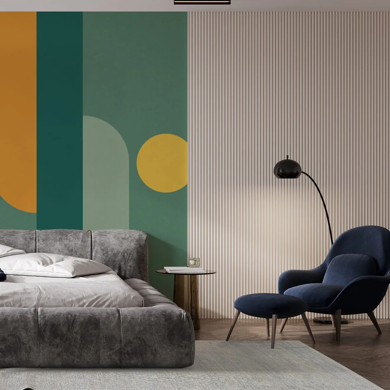 Officinarkitettura Composition Green Bhaus 100 Carta da parati