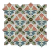 Studio Le Nid Composizione di Piastrelle in Ceramica Multicolore Armony con Motivo Floreale