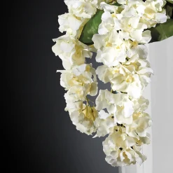 VGnewtrend Composizione floreale finta Oslo con vaso bianco