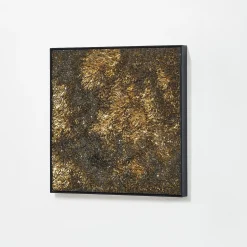 CaCO3 Studio Composizone N1 Set Di 5 Pannelli Decorativi In Vetro Oro