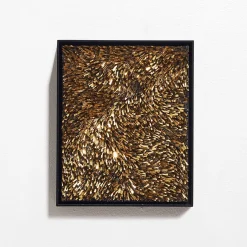 CaCO3 Studio Composizone N1 Set Di 5 Pannelli Decorativi In Vetro Oro