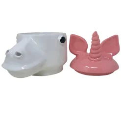 Freaklab Contenitore piccolo unicorno rosa e bianco con coperchio