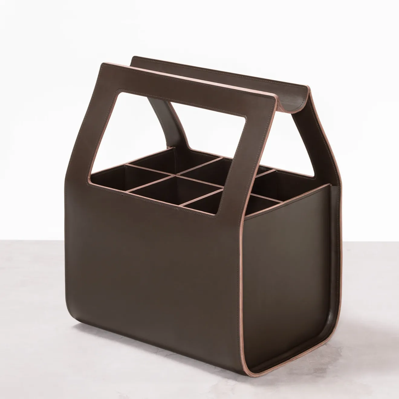 Rabitti 1969 Copenhagen Tall Large Brown Storage Basket di Gio Tirotto