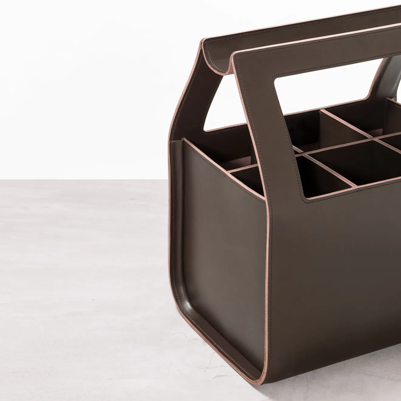 Rabitti 1969 Copenhagen Tall Large Brown Storage Basket di Gio Tirotto