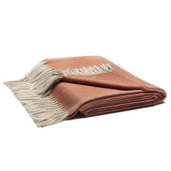 LO Decor Coperta arancione con frange Zibelline 100% cashmere